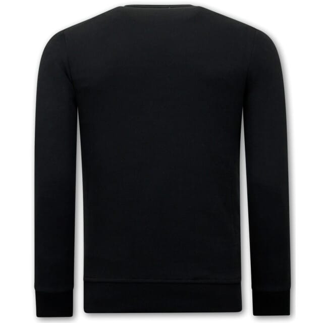 Heren Sweater met Print - Joker - 3762 - Zwart