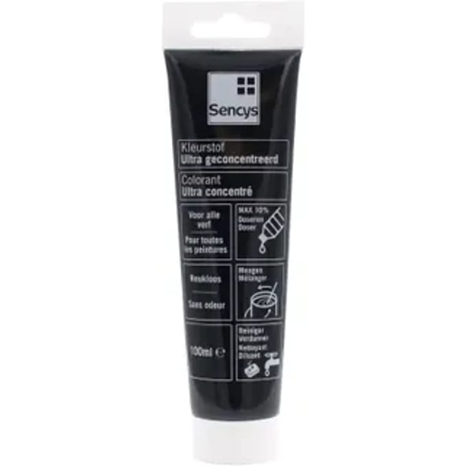 Sencys Verfkleurstof Zwart 100ml