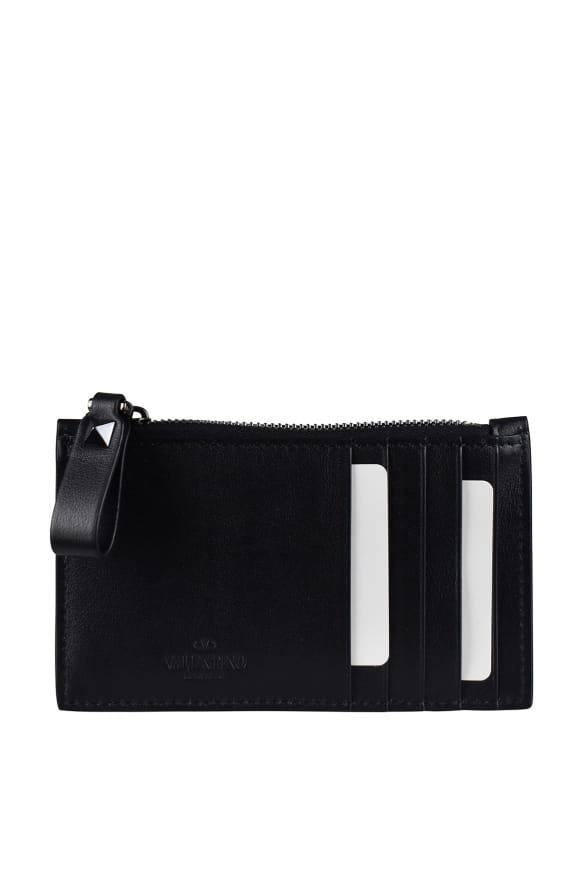 Valentino Garavani Rockstud kaarthouder Zwart