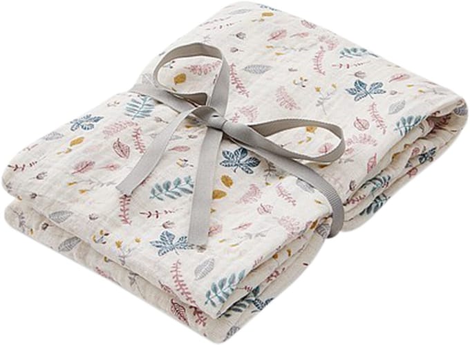 Camcam hydrofiele doek of swaddle Pressed Leaves- roze