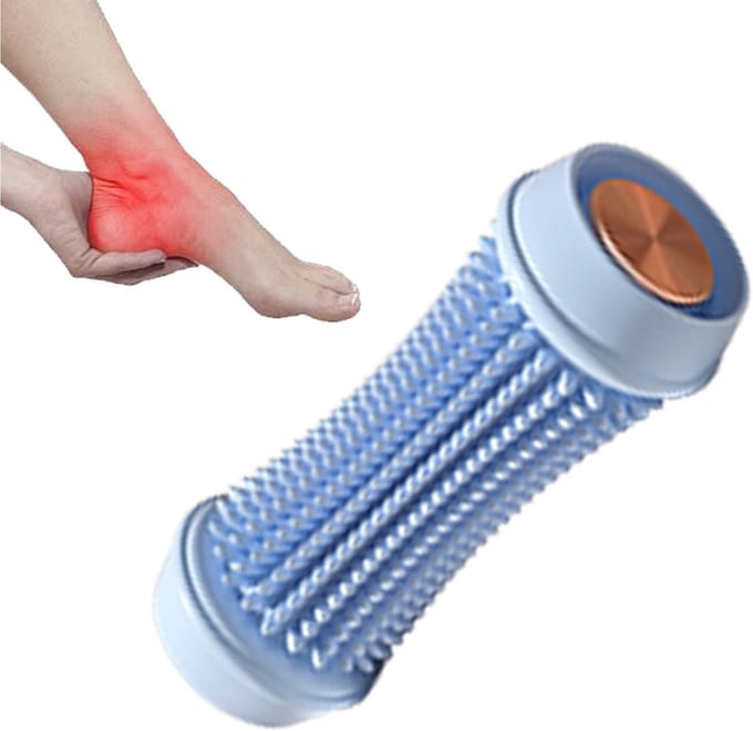 Voetmassager Roller - Voetroller Massager - Voetspanning Verlichten - Ergonomisch Ontwerp - 19 x 7 x 7 cm - Grijs