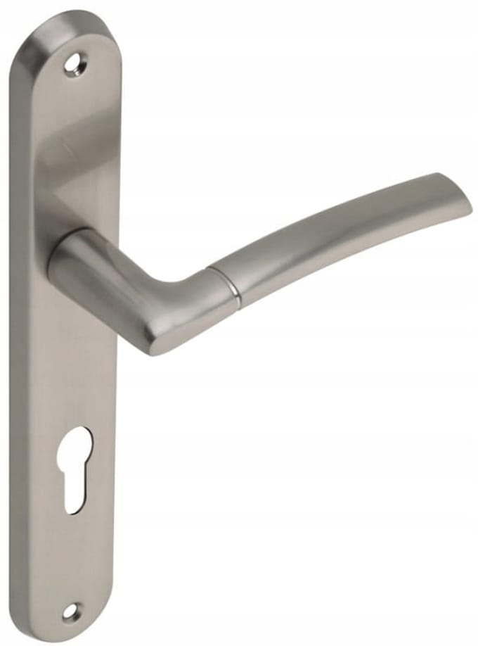 Gamet Adular DH-96A Serie - Deurklink - Langschild - Borstwering Cilinder - Geborsteld Nikkel