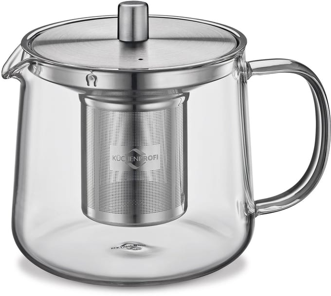 Küchenprofi Assam - Theepot met RVS filter - 600 ml - 3 kopjes - Borosilicaatglas
