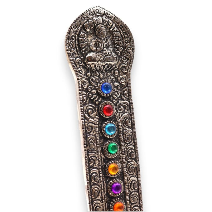 Ancient Wisdom -7 Chakra Toren Boeddha Wierookhouder 16x6x7cm