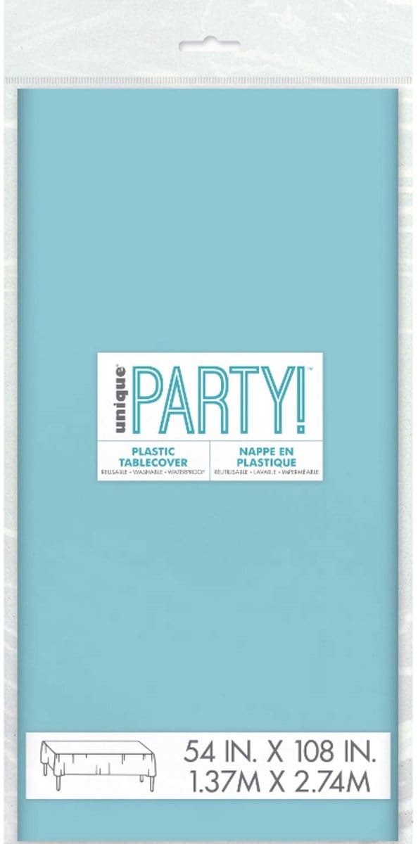Plastic tafelkleed terrific teal 138 x 274 cm