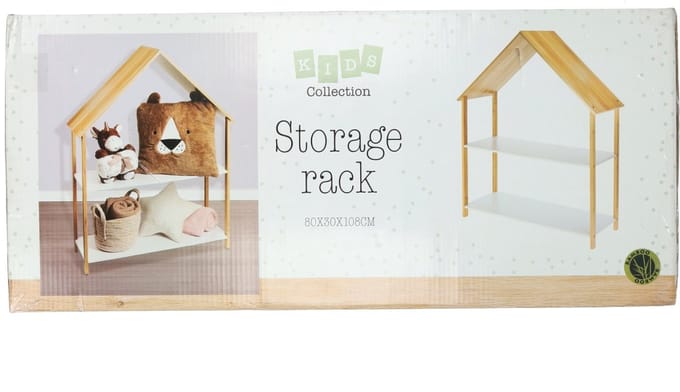 Opbergrek Kinderkamer in Huisvorm.