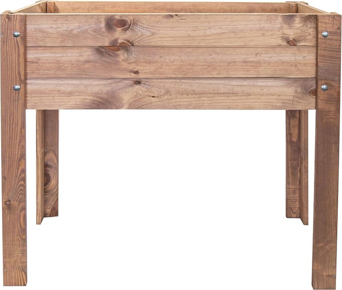 Verhoogd houten plantenbed voor moestuin - Kweektafel bruin