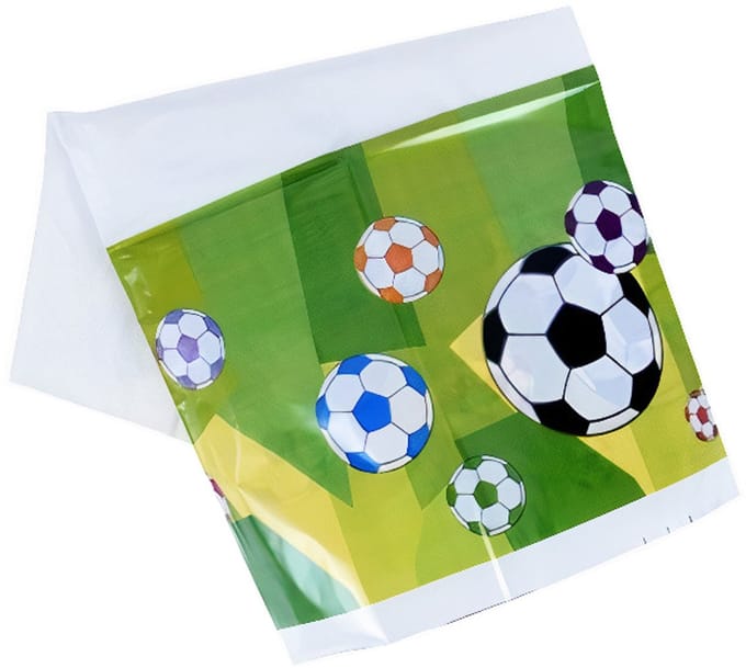 Tafelkleed Voetbal Junior 132 X 220 Cm Groen/wit
