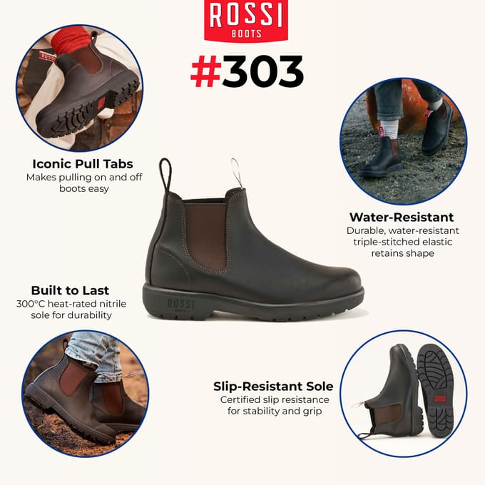 Rossi 303 Endura bruin lederen Chelsea-laarzen