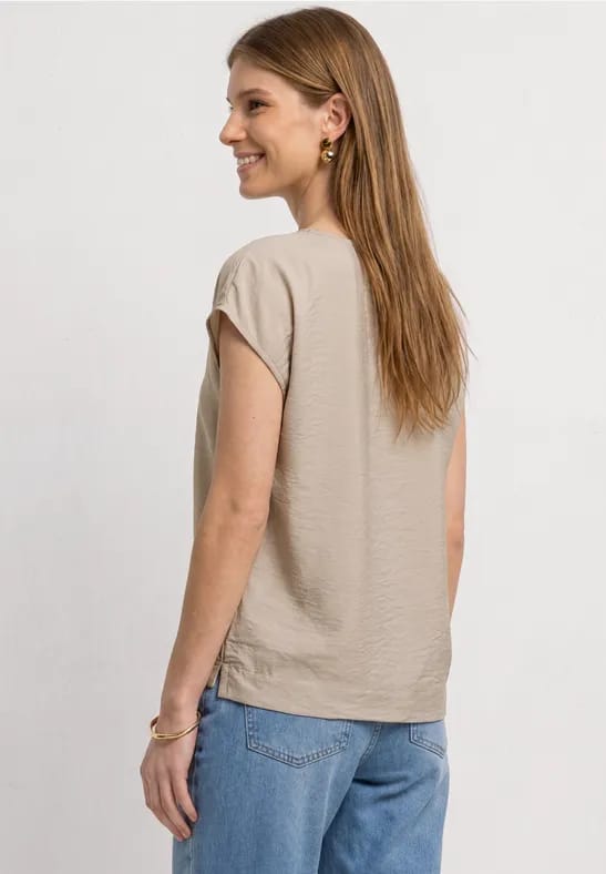 Blouse met ronde hals