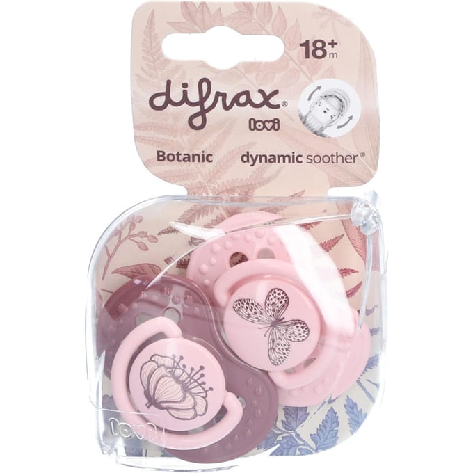 Difrax Dynamische Fopspeen Botanic 18+ M aand (2 stuks)