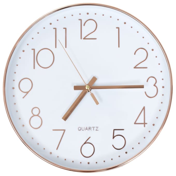 vidaXL - Wandklok - 30 - cm - roségoud