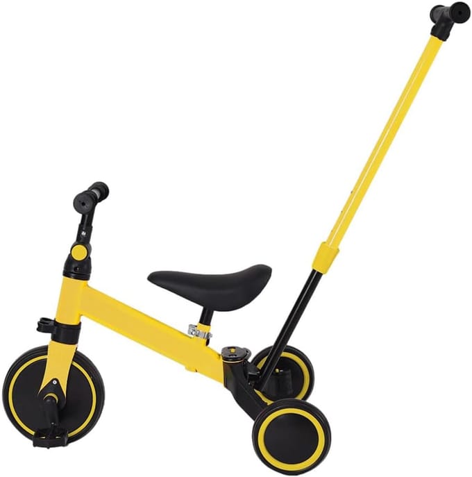 2-in-1 Loopfiets Driewieler Verstelbaar voor Kinderen 1-4 Jaar