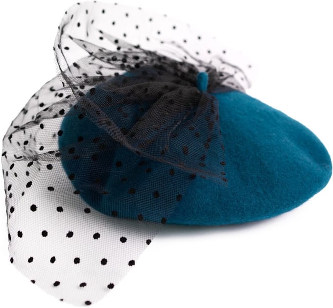 Carrie Wool Baret - Klassieke dameswol, elegant marineblauw