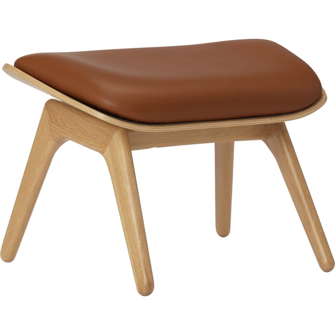 UMAGE The Reader Ottoman - eiken - Leder Hope cognac
