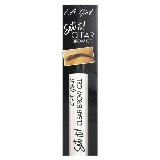 L.A. Girl, Set! Clear Brow Gel, Gbg390 Clear, 2.5Ml(0.08Fl Oz) black