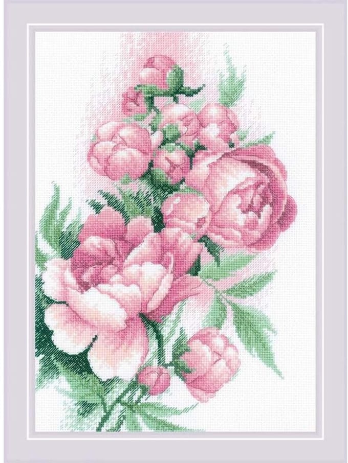 RIOLIS Lush Peonies borduren (pakket) 2138 **