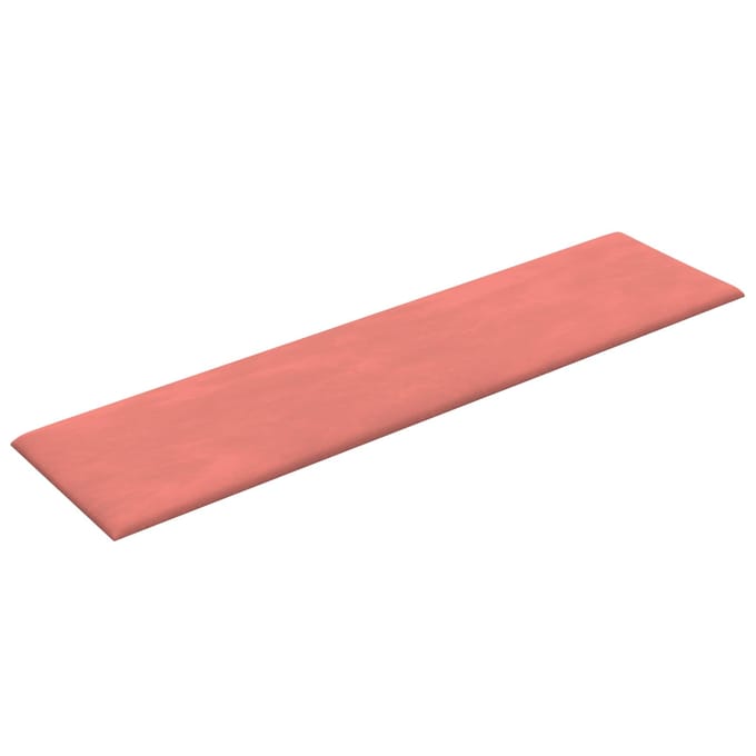 vidaXL - Wand - Hoofdbord - 12 - st - Roze - Fluweel