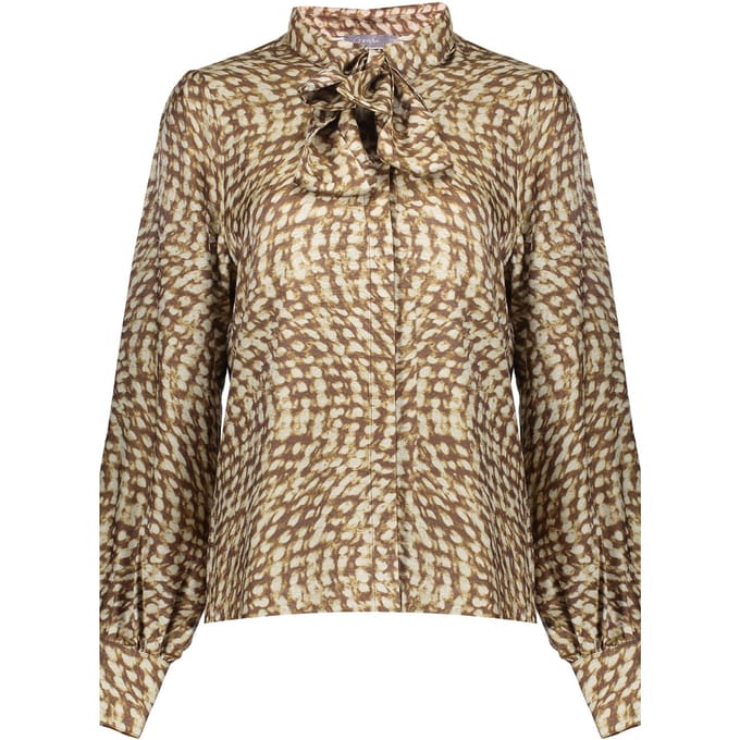 Geisha Blouse Brown/sand Größe: M | Longsleeves Outlet | Damen | Braun