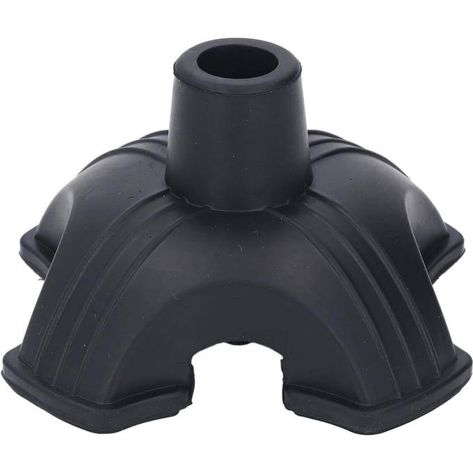 Quad Stokpunt Rubber Antislip Schokabsorberende Stokbasis voor Senioren 19mm Wandelstok gray