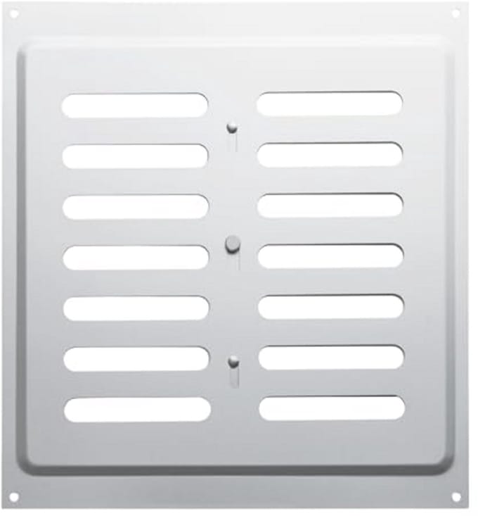 Aluminium ventilatierooster met schuifvergrendeling (260 x 240 mm)