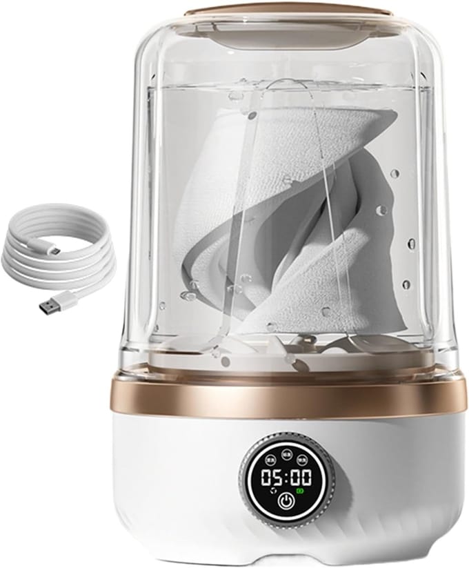 Mini Was Machine - Draagbare Wasmachine - Delicate Kleding Wassen - 3 Wasprogramma's - 2 Liter Capaciteit - Wit