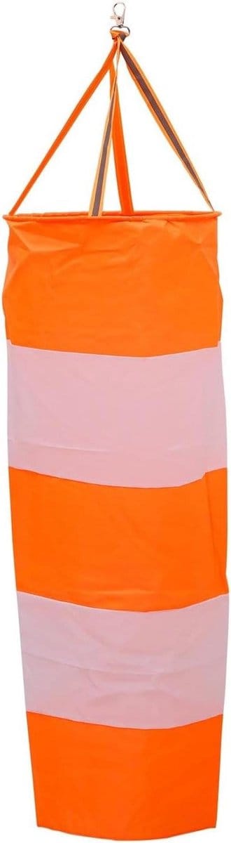Windsok - Windzak - Windmeting - Reflecterende Riem - 60 cm - Oranje-Wit