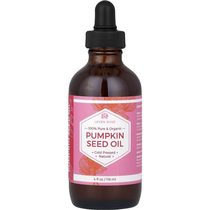 Leven Rose, Huile de Pépins de Courge 100% Pure Biologique, 4 fl oz (118ml) black