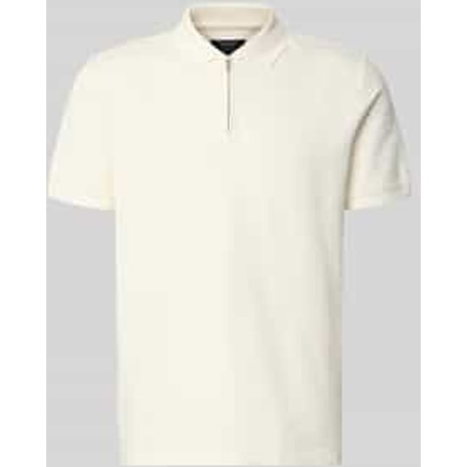 regular fit poloshirt met structuurpatroon