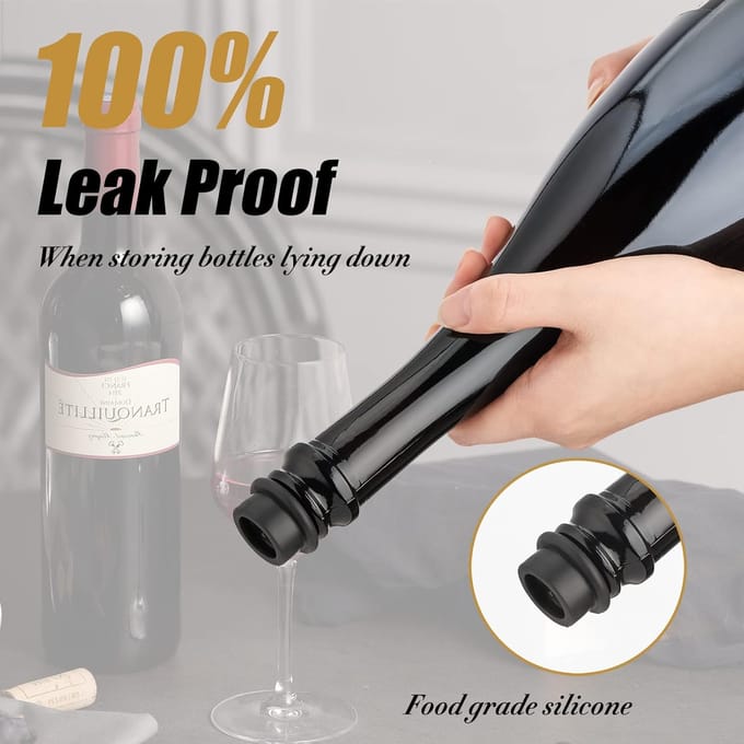 Bouchon à vin avec pompe à vide, aérateur de conservation de vin, accessoires de bar, bouchon de bouteille en silicone pour accessoires de bar gray