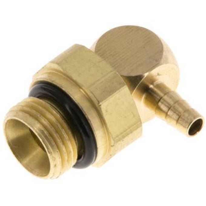 3 mm & G1/8'' Messing L-Slangpilaar Met Buitendraad NBR Afdichting Draaibaar [2 Stuks]