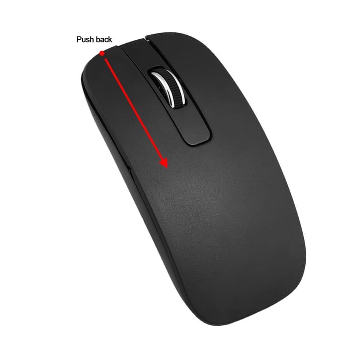 K-06 2.4G draadloos toetsenbord en muis combo computertoetsenbord met muis plug-and-play voor laptop zwart
