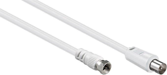 F (m) - Coax IEC (m) coaxkabel / wit - 5 meter