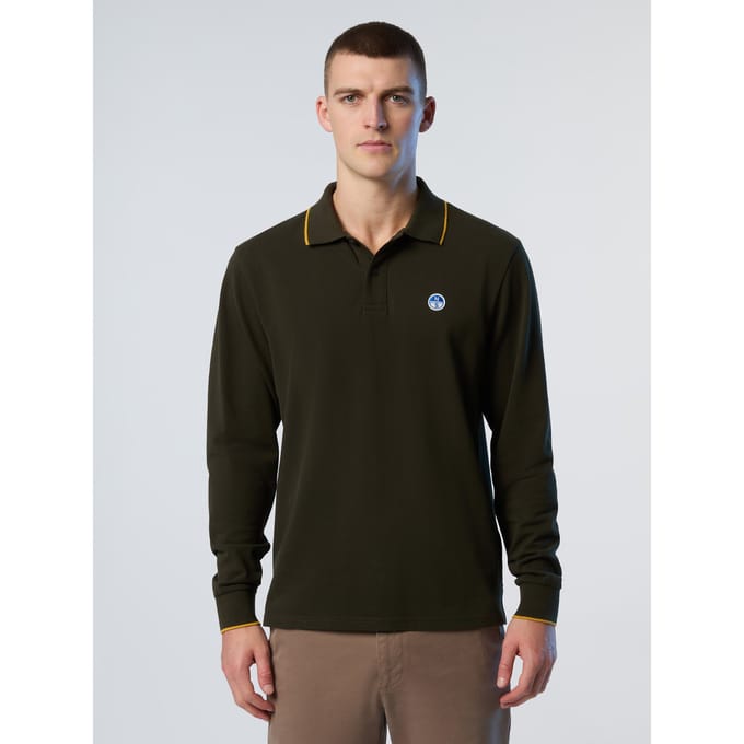 North Sails Polo Shirt Lange mouwen met kraagprint