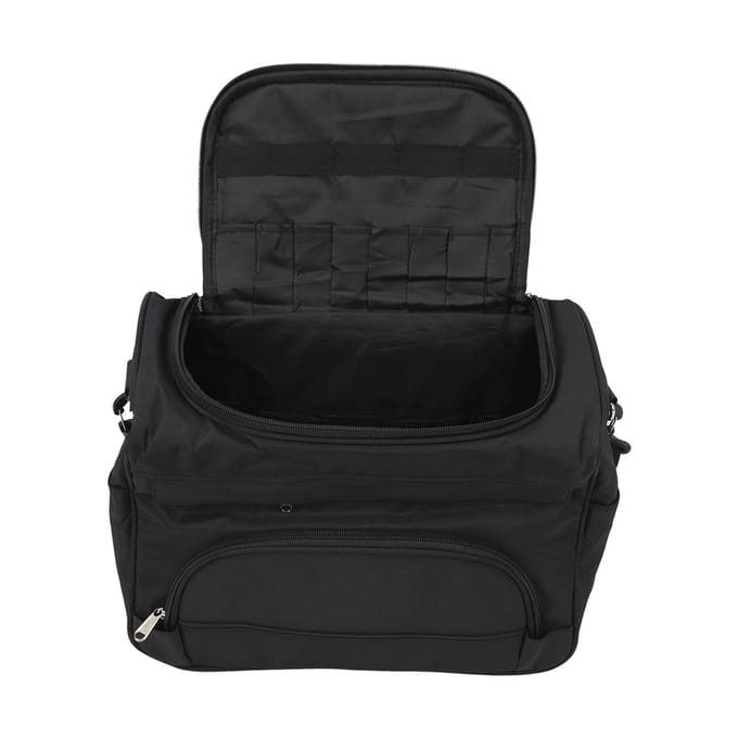Multifunctionele Opbergtas Grote Capaciteit Ritssluiting Make-uptas met Schouderriem black
