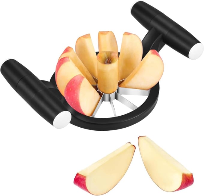SCH® Appelsnijder - Appel Snijder - Zwart - ‎19cm x 12cm x 6cm