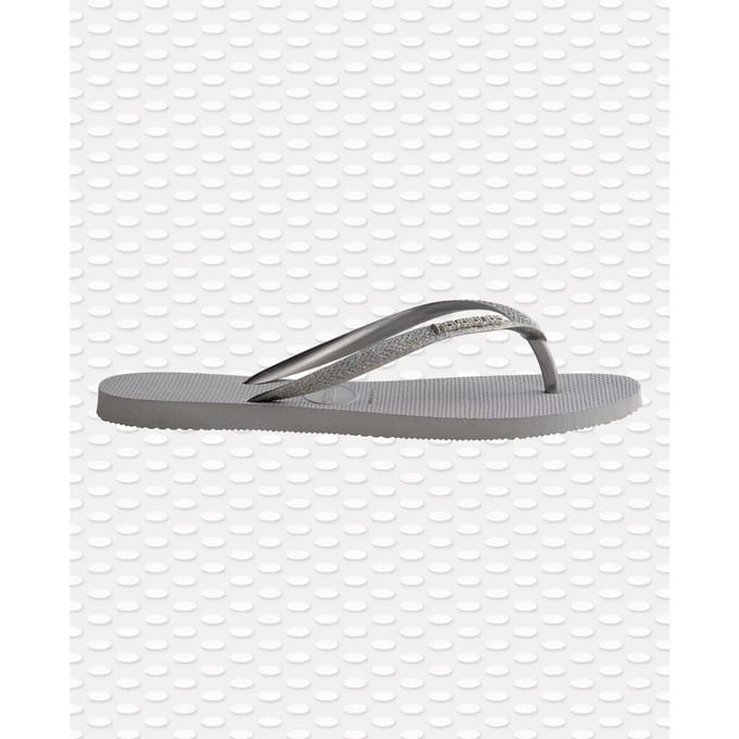 Havaianas Slim Glitter II Meisjes Slippers - Ice Grey - Maat 29/30