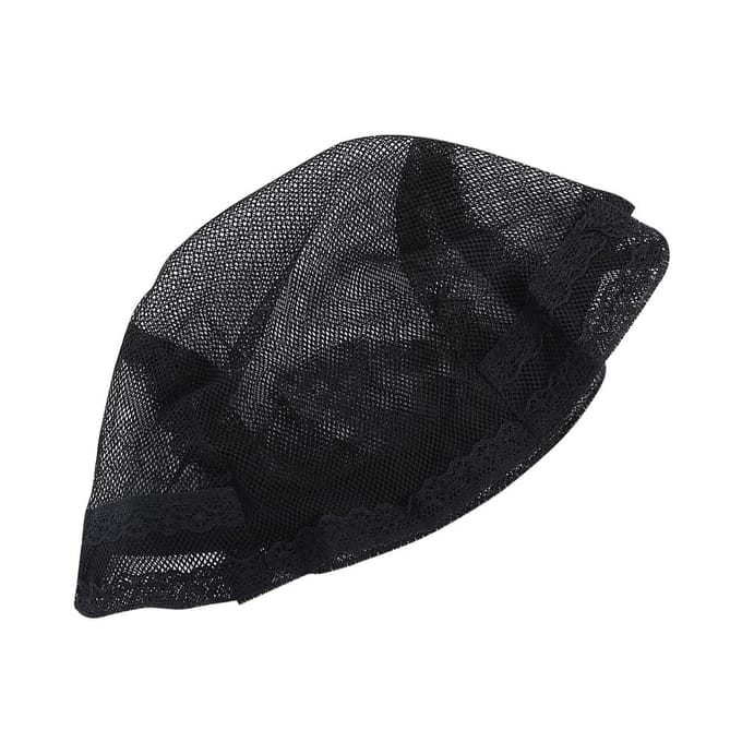 Zwart Haarnetje Pruikkap Elastisch Koepel Haar Mesh met Verstelbare Band voor het Maken van Pruiken black
