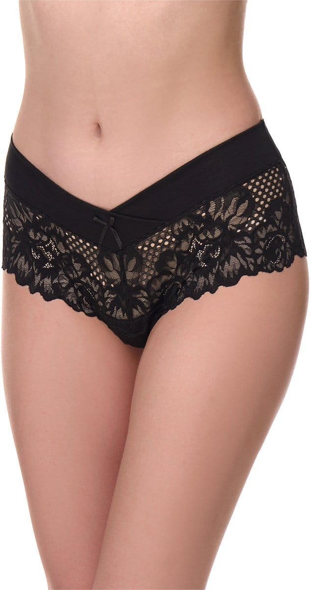Merry Style Dames Short Onderbroek - Katoen - Regular Taille – MS-GAB-155-Shorts - Zwart - L