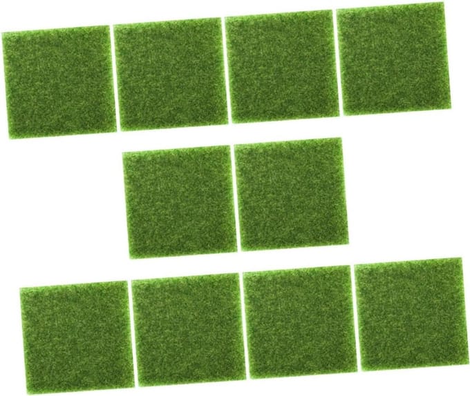 Kunstgras Matten - Nep Gras - Tuindecoratie - Onderhoudsvrij - 3 Sets - Groen