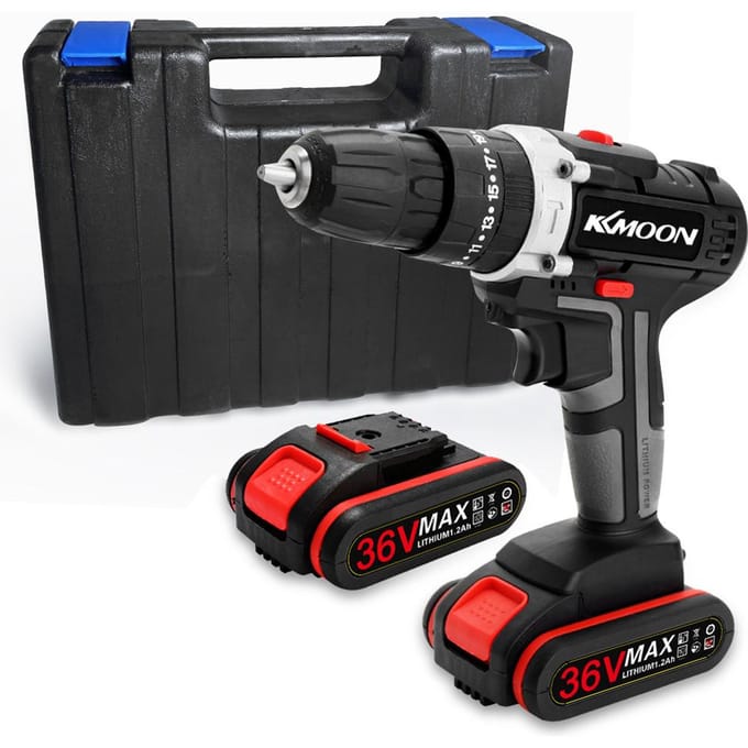 36V Multifunctionele Klopboormachine Elektrisch Draadloos Boormachine Krachtige Lithium Batterij Draadloos Oplaadbaar EU Plug