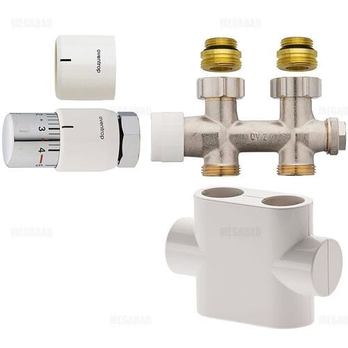 Oventrop connection set straight-through for bathroom radiators 1184183