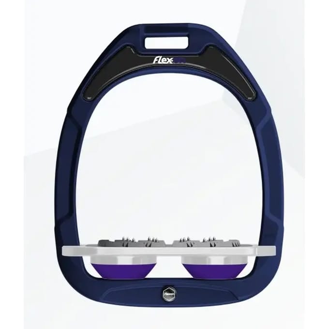 Ultra Grip Plat Stijgbeugels Marine/Grijs/Paarse Flex-On Green Composite