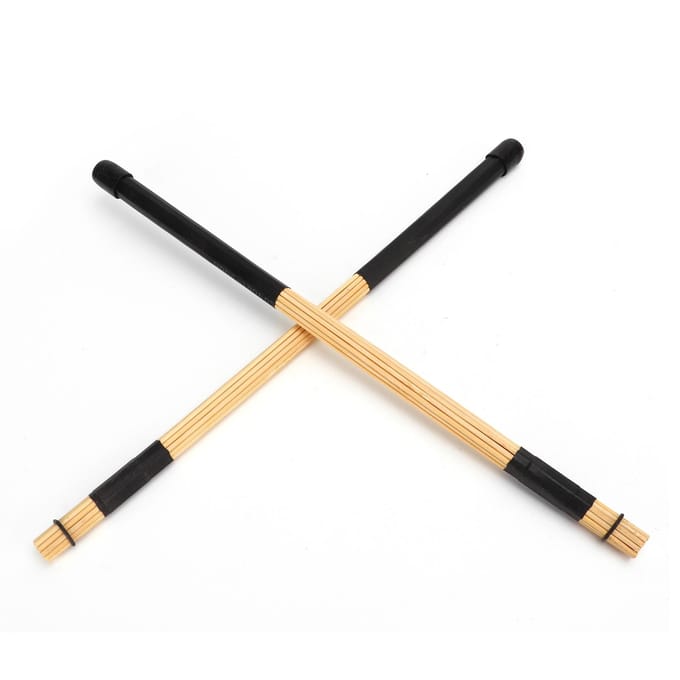1 Paar Bamboe Drumstokken Jazz Drumstokken Roeden Slaginstrument Accessoires Zwart beige
