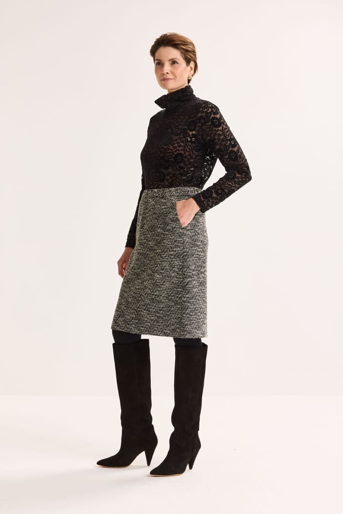Rokje In Jersey Tweed