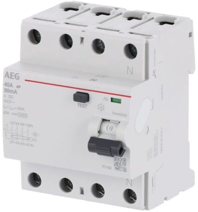 AEG aardlekschakelaar 4-Polig 40A 30mA FN440/A30