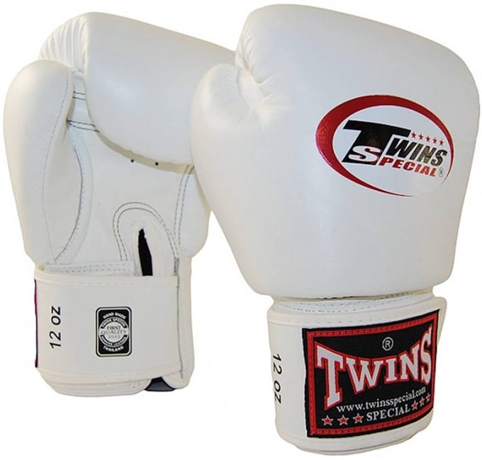 Twins Special BGVL3 Leren Bokshandschoenen Wit – Muay Thai & Kickboksen - 8 OZ