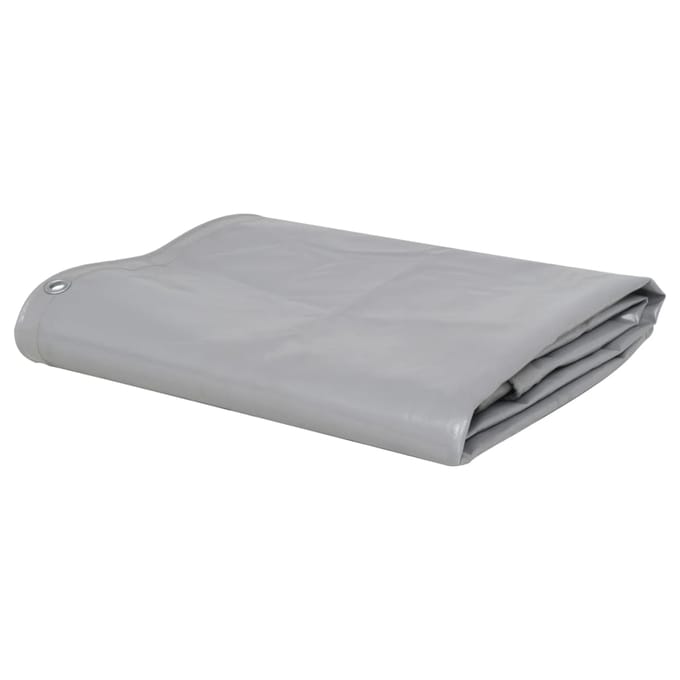 vidaXL - Zeilen - Grijs - 3 - x - 4 - m - Canvas - met - PVC-coating