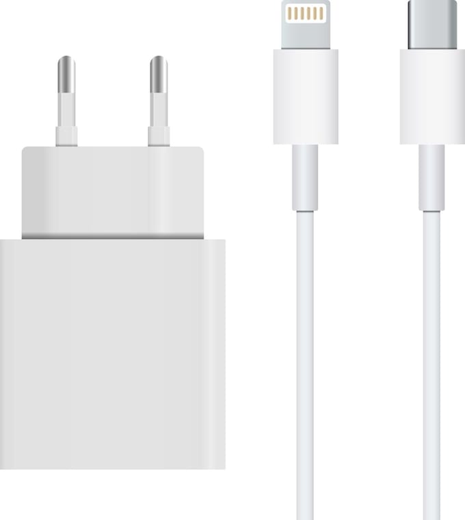 Snellader geschikt voor iPhone & iPad met Apple Lightning aansluiting - Snel Oplader incl. 1 Meter Lange Kabel