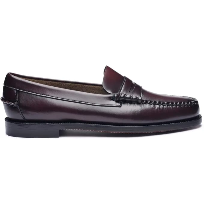 Sebago Classic Dan Leren Loafers bordeaux